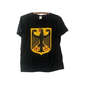 Mens Thunderbird Graphic Front Black Vneck Tshirt Size Medium